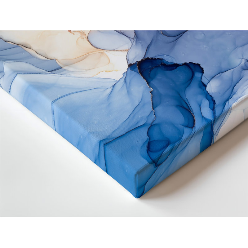 Toile, une composition abstraite envoûtante avec des formes tourbillonnantes fluides que l'art mural s'entrelace gracieusement dans de douces nuances d'art sur toile