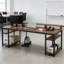 Bureau d'ordinateur pour deux personnes (tabourets non inclus)