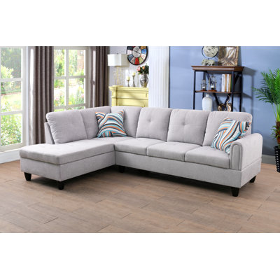 Latitude Run® Englewood 2 - Piece Upholstered Sectional & Reviews | Wayfair