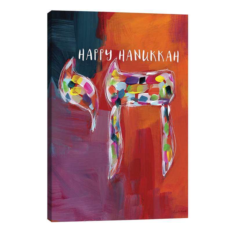 Hanukkah Chai by Linda Woods - Wrapped Canvas Print, 66.04 cm H x 45.72 cm W x 1.91 cm D