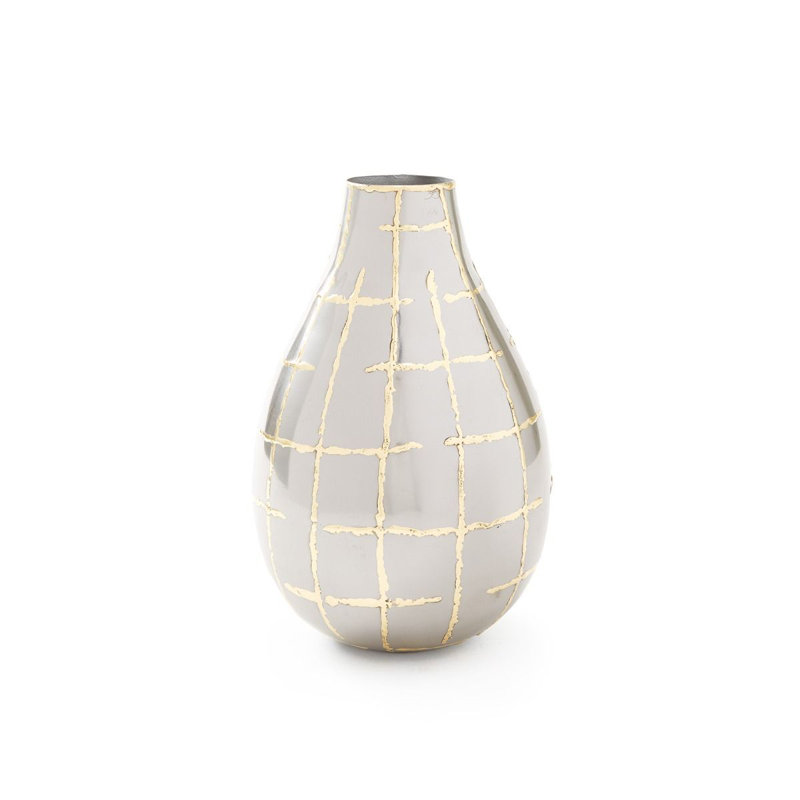 Loom Handmade Metal Table Vase, Nickel