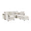 Canapé d'angle capitonné de 238 cm avec pouf-1975016414