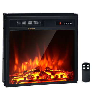 Fuentes Belfry Heating 51 cm W Black Electric Fireplace