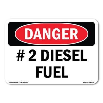 #2 Diesel Fuel Decal 10" X 7"