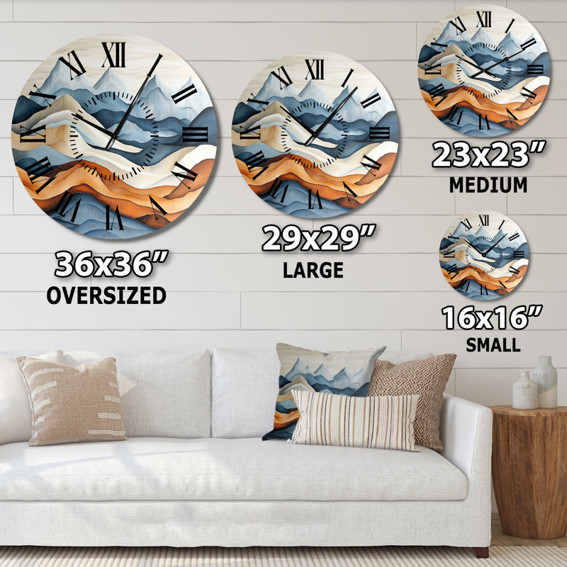 Horloge murale Mountain, Surdimensionné