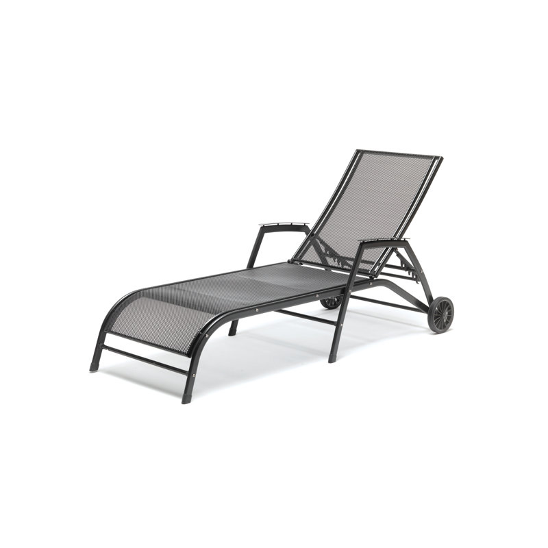 Kettler USA Wrought Iron Multi Position Lounger With Wheels
