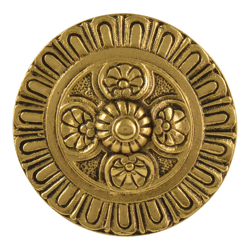 Kings Road Mushroom Knob, 24K Satin Gold