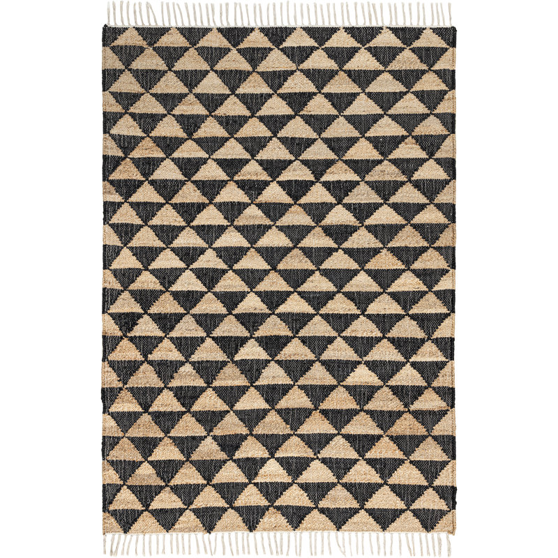 Arrowroot Geometric Tasseled Area Rug, Rectangle 9'6" x 13'6"
