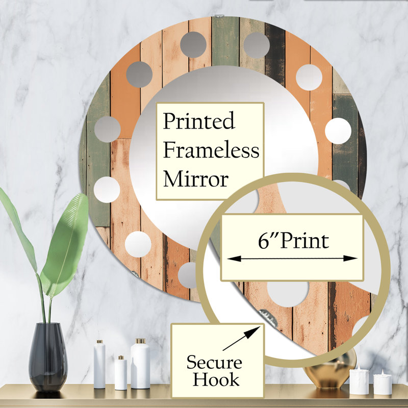 Immingam - Miroir mural moderne rond, 32 po x 32 po