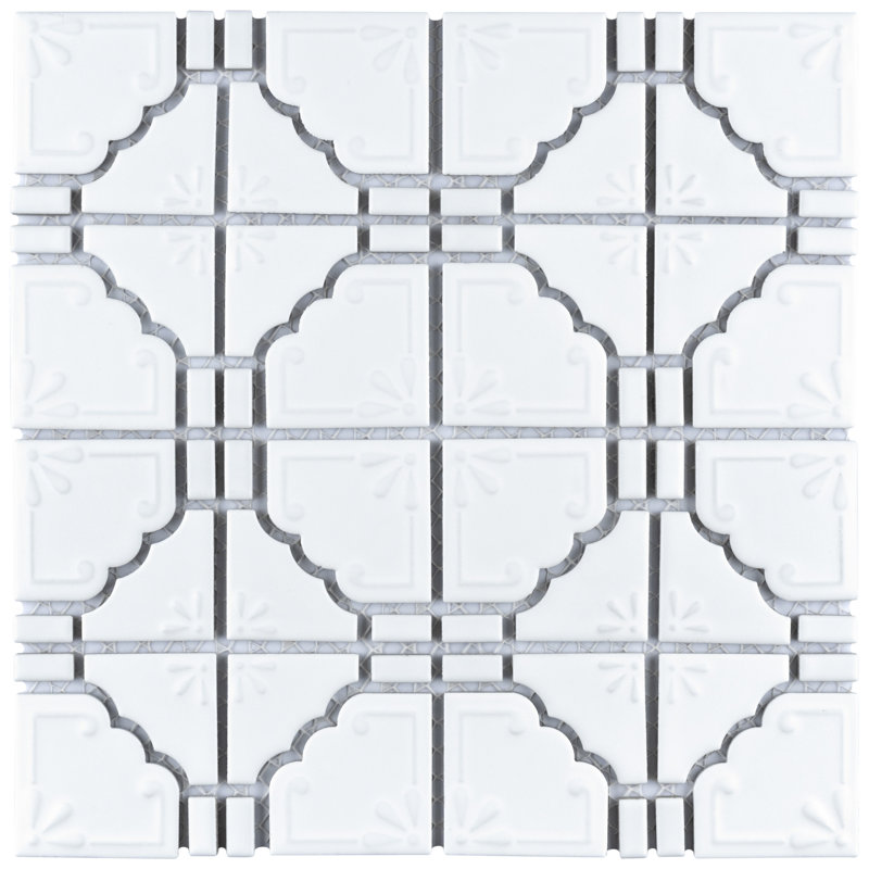 Carreau de mosaïque aléatoire en porcelaine Hudb Moonbeam