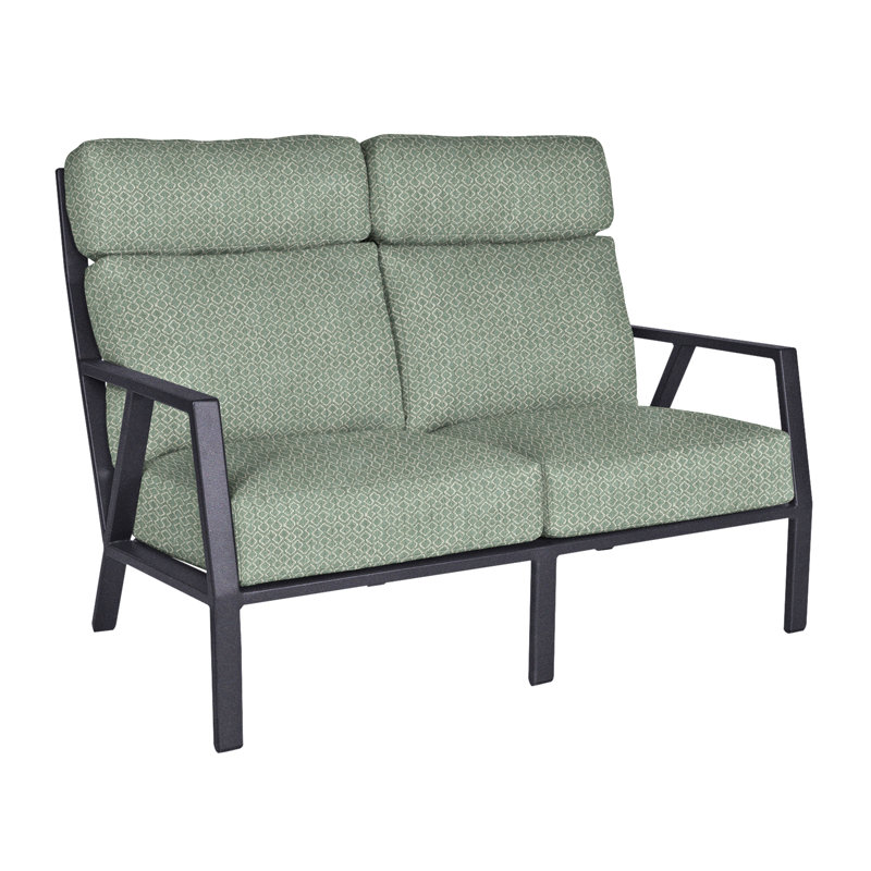 Aris Outdoor 2 - Seat Loveseat, Flagship Stone Sunbrella®, Graphite