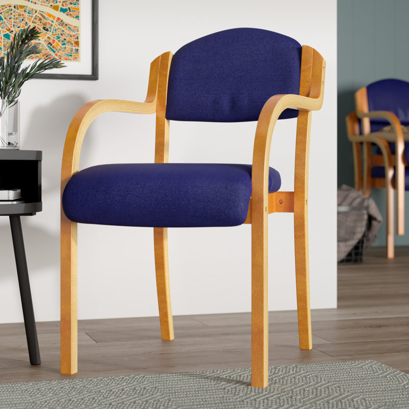 Villebois Bentwood Stacking Chair with Cushion, Blue