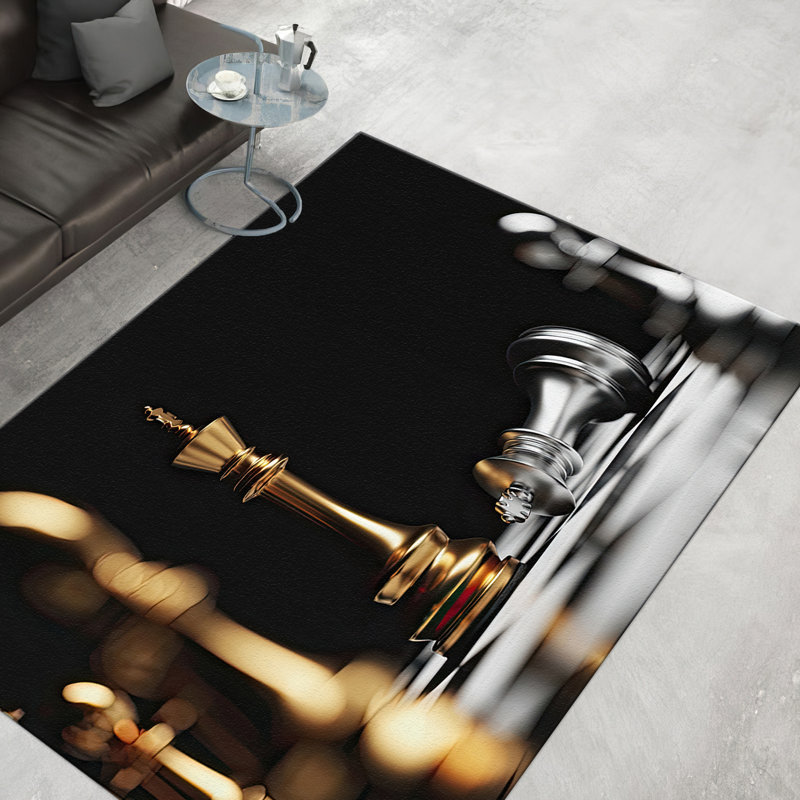 Large Soft Pile Printed Rug with Intricate Floral Design Ideal for Living Room and Bedroom Home Decor, Rectangle 1'8" x 2'4"