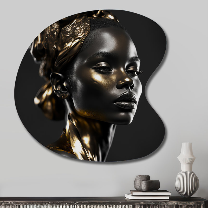 Art mural noir et doré Elegance VII - Fashion Woman, H 27 po x l 27 po