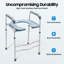 Siège de toilette surélevé réglable avec coussin