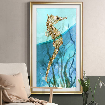 Delray Seahorse I - peinture encadrée