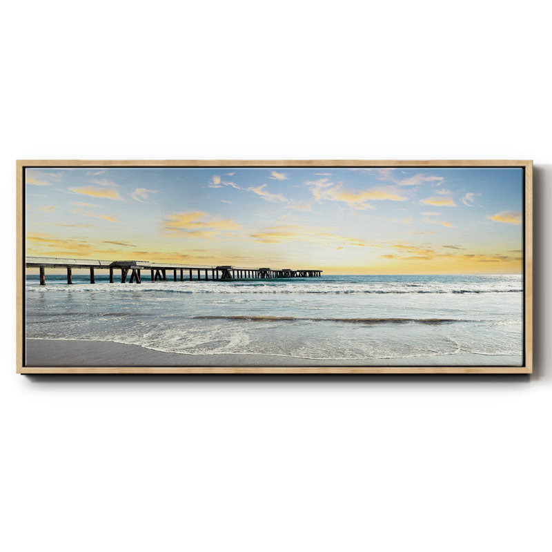 Pacific Beach Pier- Framed Canvas, 8" H x 20" W
