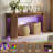 63" Farmhouse Console Table With Charging Station And LED Lights-1710835546-1710835545