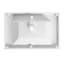 Lavabo de salle de bain en résine 30 po, blanc brillant et attrayant