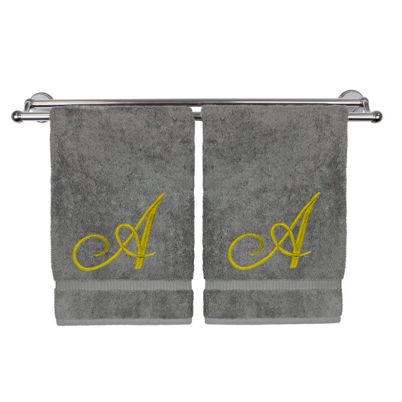 Super Plush Washcloth, Grey/Gold, A
