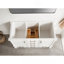 Meuble-lavabo simple autoportant de 48 po avec 2 ensembles de poignées libres entièrement assemblé