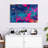 Blue Magenta Abstract Canvas Print-1374365367