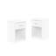 Ensemble de 2 tables de chevet modernes avec tiroir et rangement ouvert 15,6 po x 17,8 po x 24,2 po-243549754