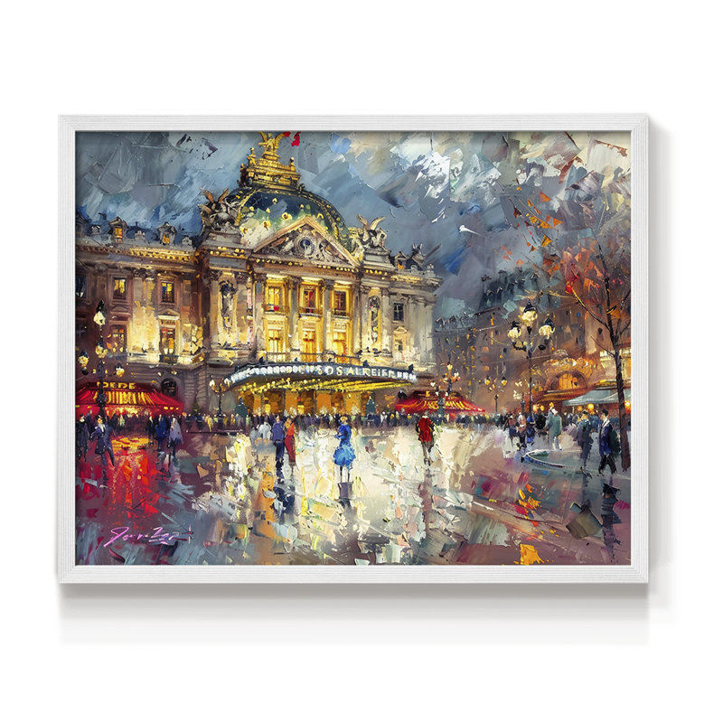 Landscape Series-CXI -Framed Print - Restickable, 22" H x 28" W, White