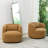 Sydney 34" Wide Boucle Polyester Upholstered Swivel Armchair-79620931