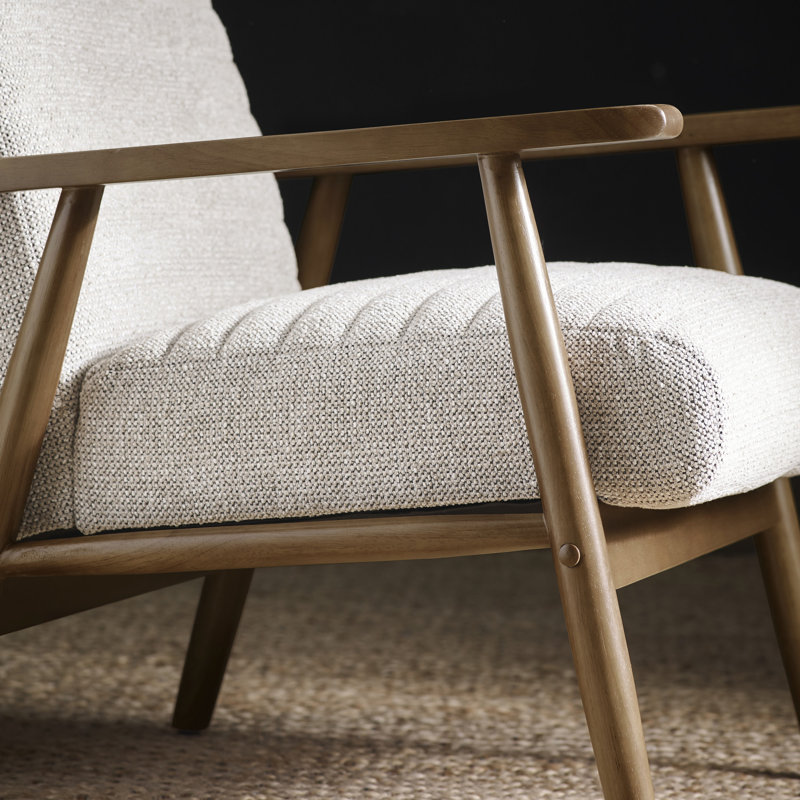 Upholstered Armchair, White