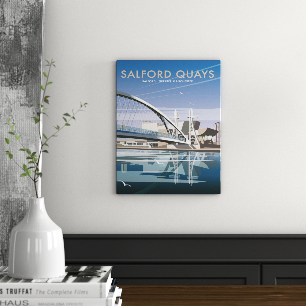 Salford Quays, Greater Manchester by Dave Thompson Vintage Advertisement