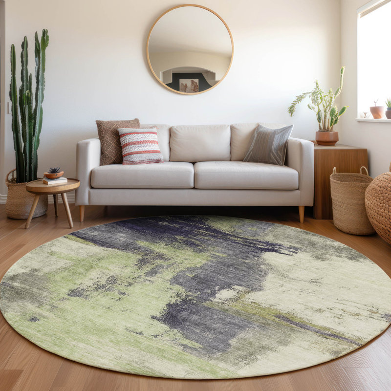 Chayil Outdoor Doormat, Round 8'