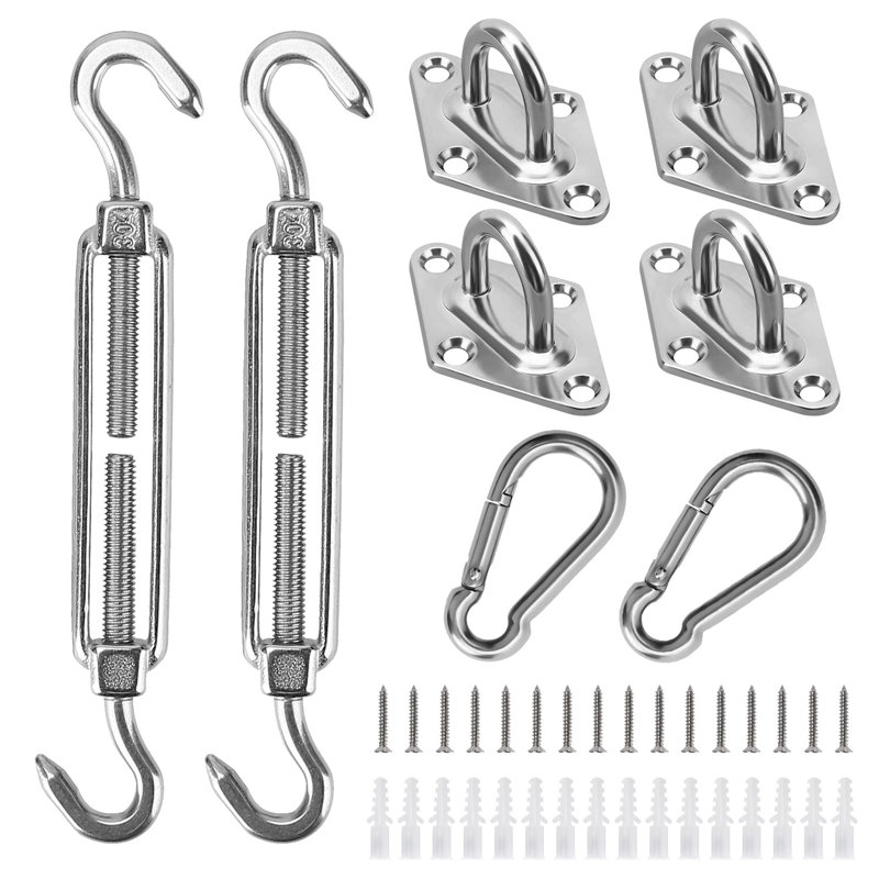 Ensemble de quincaillerie pour pare-soleil en acier inoxydable
