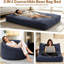 Grand matelas pour canapé-lit bleu marine double usage Velours côtelé confortable, durable, pliable et facile à nettoyer-461382487