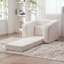 Canapé-lit pliable convertible - Chenille - Ivoire-1524593656