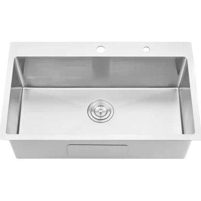 Heat Stainless Steel 30 In Sink With Extra-Spacious Basin & Soundproof Pad Rust Bottom Grid For Kitchen Use