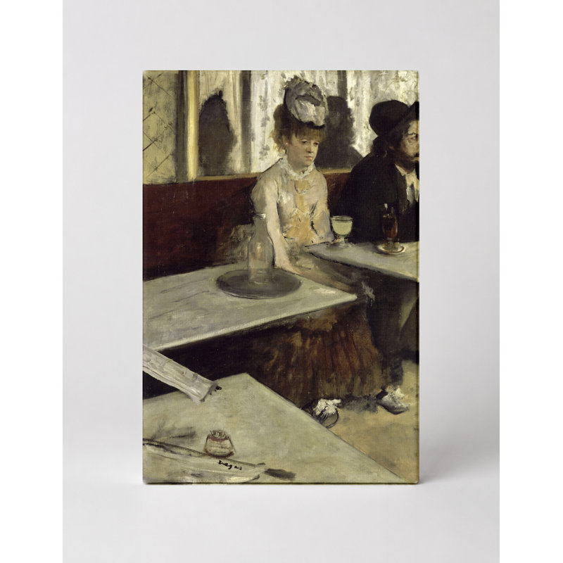 L'Absinthe (1876) - Portrait, art mural sur toile, 30" W x 20" H