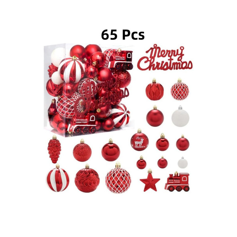 65 Piece Christmas Bauble Set