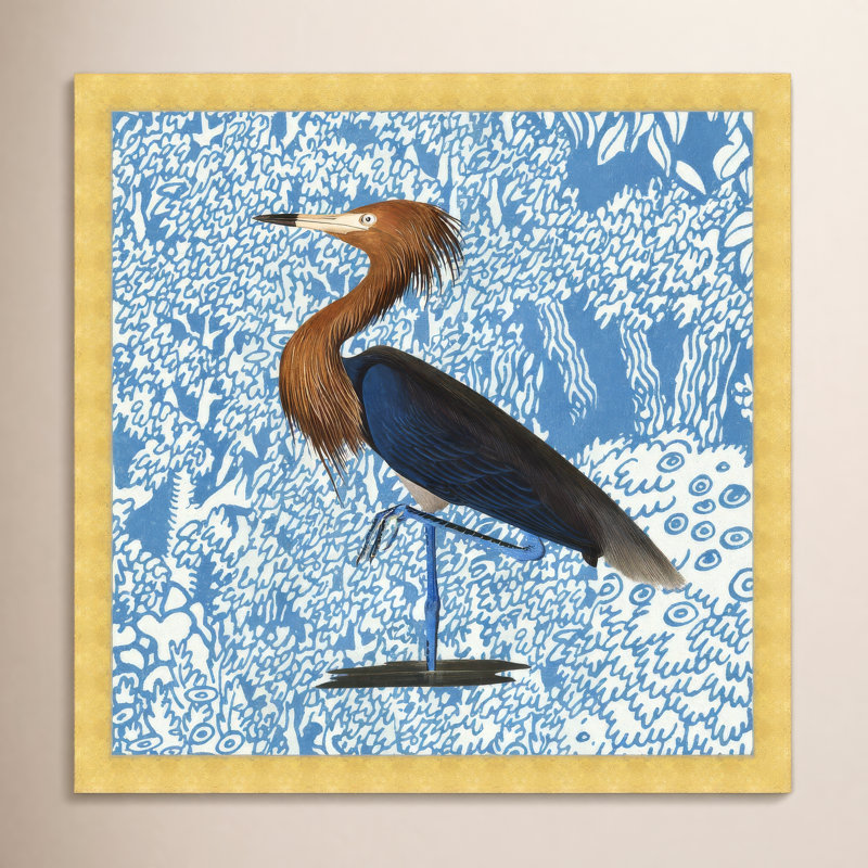 " Bird Pose " by Oliver Gal, Gold, 32" H x 32" W x 0.5" D