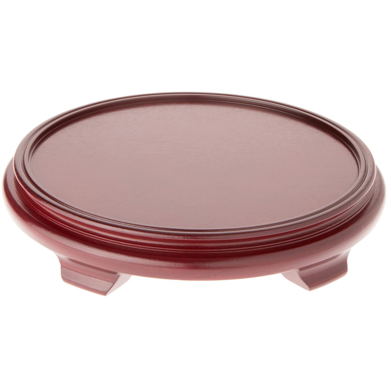 Figurine Bonnavale, Placage de bois rouge, H 2,5 po x l 13,875 po x P 13,875 po