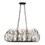 Luminaire suspendu en cristal Bask - l 36 po - noir mat / or français-133949067