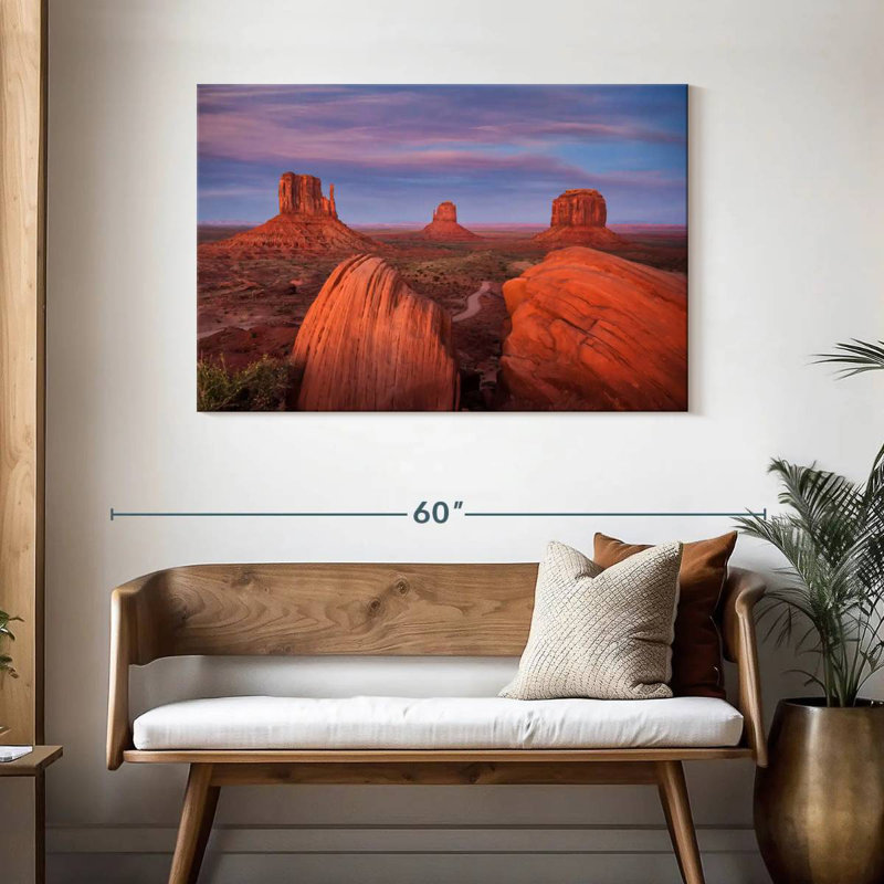 Alvord les mitaines dans Monument Valley au coucher du soleil, H 30 po x l 45 po
