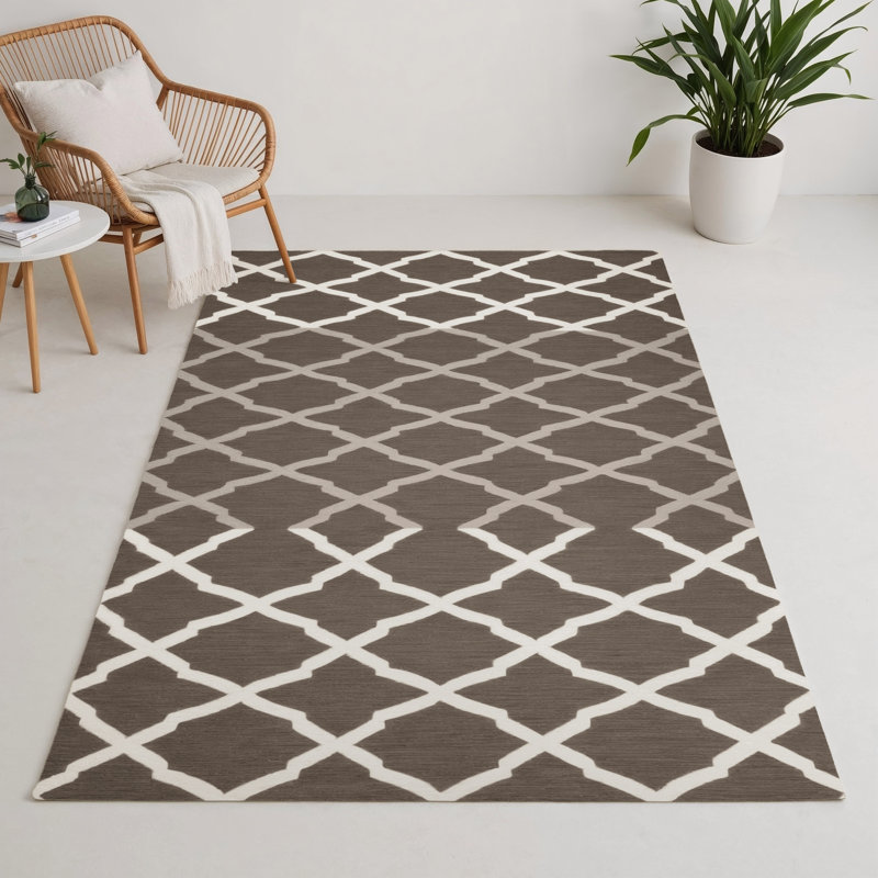 Tapis gris intérieur et extérieur Trellis, Rectangle 9 pi x 12 pi