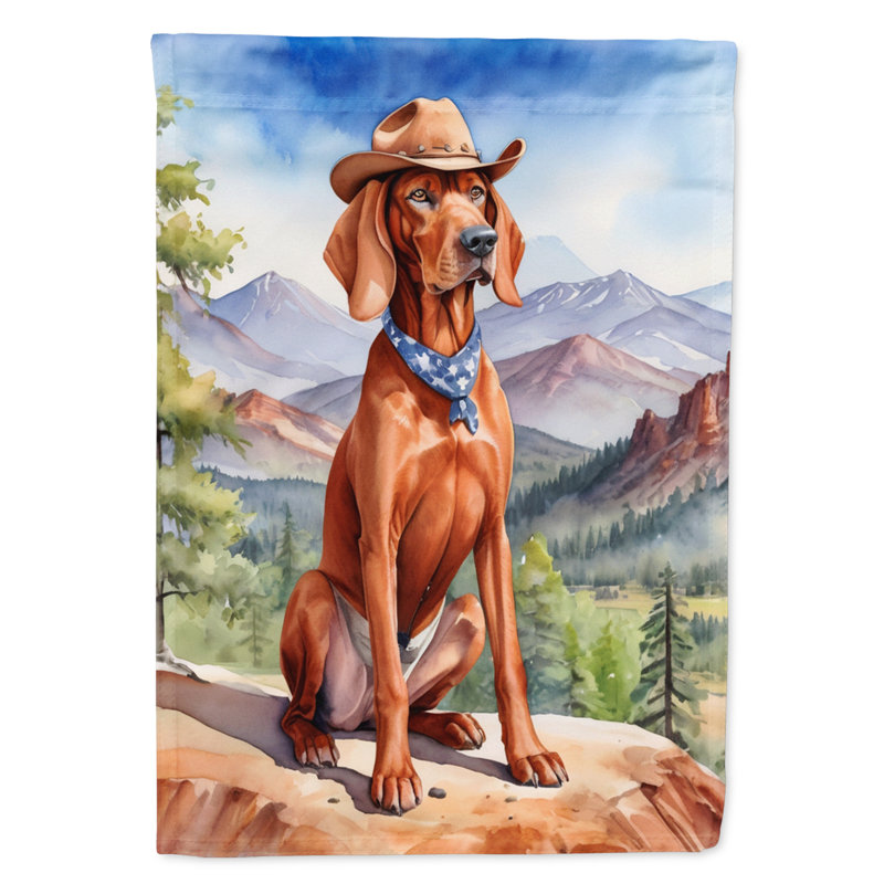 Drapeau Cowboy Welcome Garden, Redbone Coonhound