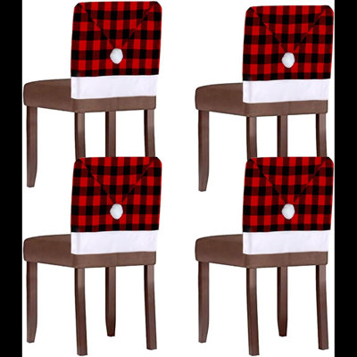 Housse de chaise FOIMAS Christmas, 4 pièces Buffalo Plaid