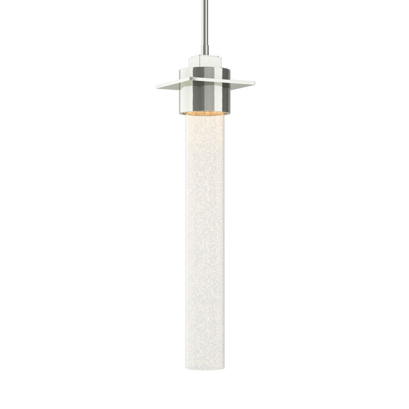 Airis 1-Light Single Cylinder Pendant, 24" - 69", Sterling