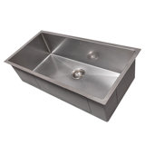 DuraSnow® ZLINE 36" Meribel Undermount Single Bowl Fingerprint Resistant Stainless Steel Kitchen Sink with Bottom Grid