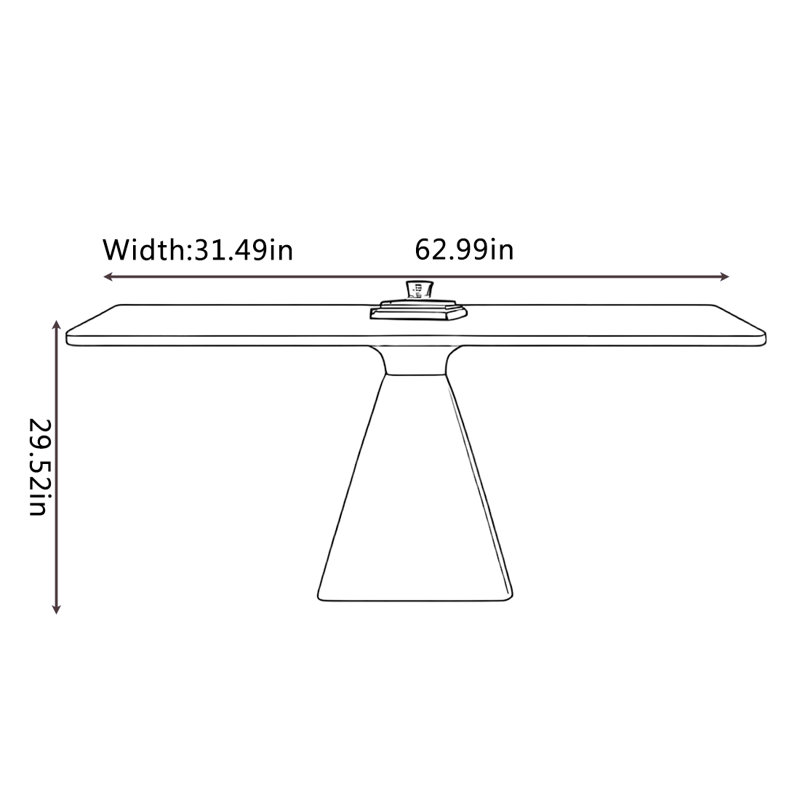 High-end French dining table, 29.52" H x 62.99" L x 31.49" W