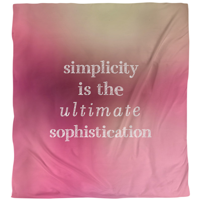 Housse de couette simple et sophistiquée quote, Housse de couette pour très grand lit, Lueur rose