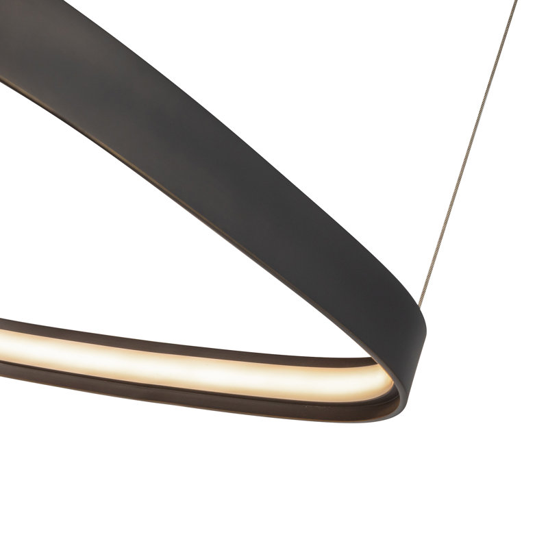 Yukon 1 - Light LED Pendant, 1.5" H x 19.75" W x 19.75" D, Urban Bronze